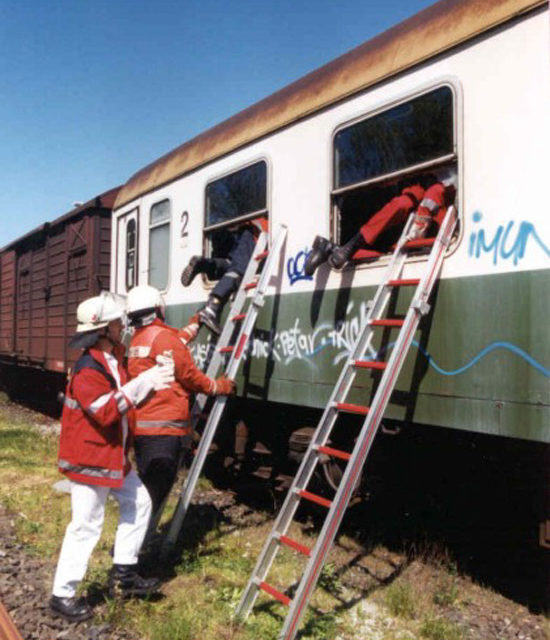 Zugunglück im Güterbahnhof