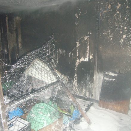 Ausgebranntes Dachgeschoss