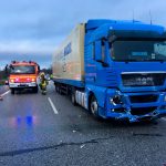 Der LKW war auf einen PKW aufgefahren