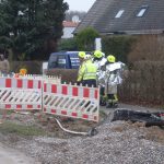 Sicherungstrupp mit Hitzeschutzbekleidung in Bereitstellung