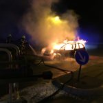 Der PKW im Vollbrand