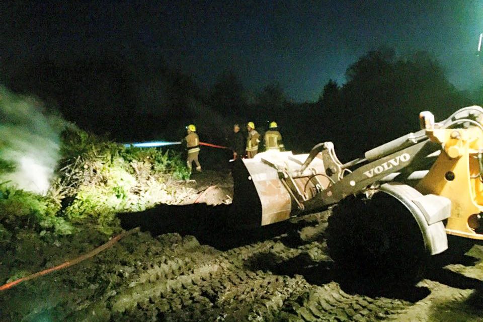 Osterfeuer mit starker Rauchentwicklung