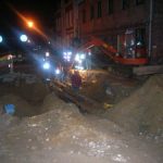 Noch bis tief in die Nacht wurden an der Gasleitung Reparaturmaßnahmen durchgeführt. Die Anlieger konnten dort bereits wieder in ihre Wohnungen