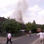 Schon von weitem war die Rauchsäule zu sehen