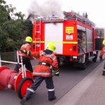 Das erste Fahrzeuge ist gerade eingetroffen