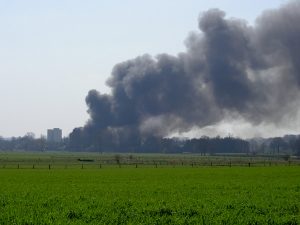 Schon auf der Anfahrt zum Einsatz war es nicht schwer, den Einsatzort zu lokalisieren!