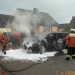 Der Wagen hatte nach dem Feuer nur noch Schrottwert