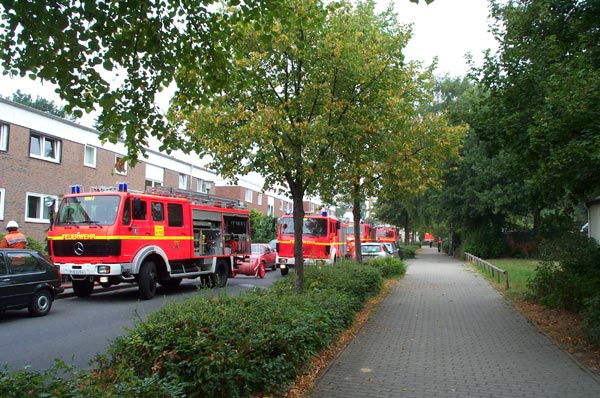 Insgesamt waren sieben Fahrzeuge vor Ort