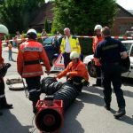 Mit einem Druckbelüfter und den dazugehörigen Lutten, wie man die Schlauchleitungen nennt wurde das Kanalsystem in der Paulstraße belüftet