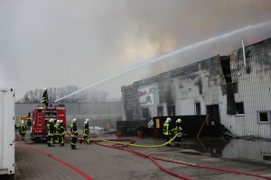 Brandbekämpfung über Wasserwerfer