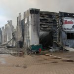 Im Bereich dieser Kartbahn brach das Feuer aus