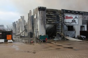 Im Bereich dieser Kartbahn brach das Feuer aus