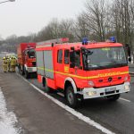 Fahrzeuge auf der Brücke in Thesdorf