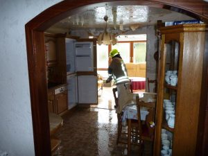 Einsatz eines Wasserschiebers