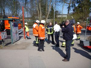 Reges interesse der Presse, Dennis Renk, Pressesprecher vom Kreisfeuerwehrverband