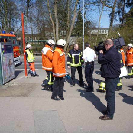 Reges interesse der Presse, Dennis Renk, Pressesprecher vom Kreisfeuerwehrverband