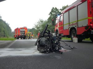 Der herausgerissene Motorblock