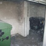 Im Kellerraum konnte das Feuer auf den Papiersammelcontainer begrenzt werden.