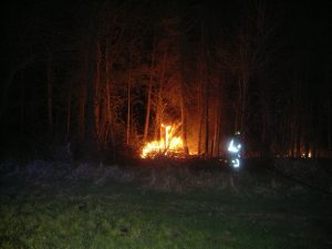 Die erste Brandbekämpfung wird mit der Schnellangriffseinrichtung vorgenommen