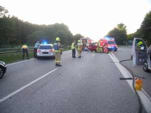 Die Unfallstelle auf der BAB 23 in Richtung Norden