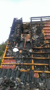 Die Zerstörungen im Dachbereich