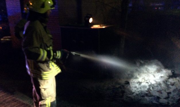 Brennt Papiermülltonne