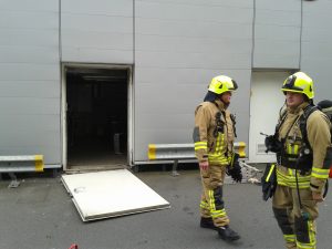 Die gewaltsam geöffnete Tür zum Heizungsraum