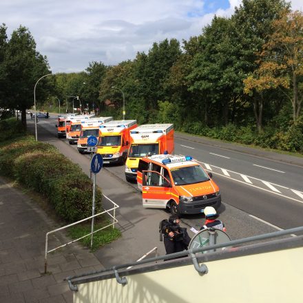 Bereitstellungsplatz des Rettungsdienstes