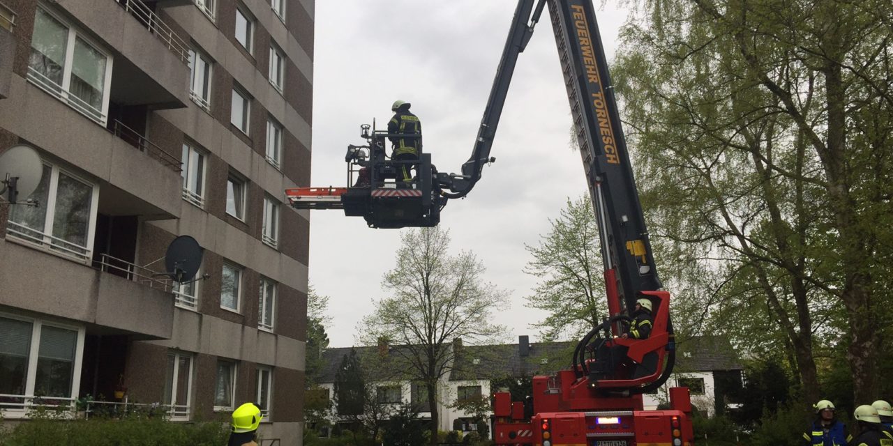 Notfall Personenrettung mittels Teleskopmast
