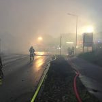 Niederschlagender Rauch erschwerte die Brandbekämpfung