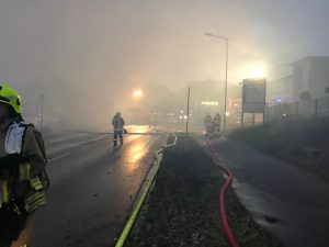 Niederschlagender Rauch erschwerte die Brandbekämpfung