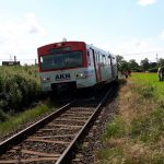 Der Zug der AKN ist aus den Gleisen gesprungen