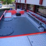Das mittlere Tankmodul ist rutschfest beschichtet