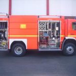 Der 4800 l Wassertank zwischen den Geräteräumen