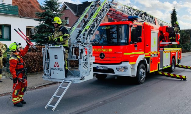Schornsteinabdeckung droht zu fallen