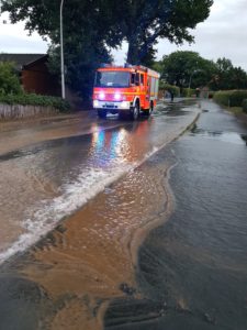 Wasserrohrbruch in der Datumer Chaussee