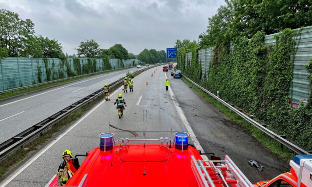 Austretende Betriebsstoffe nach Verkehrsunfall