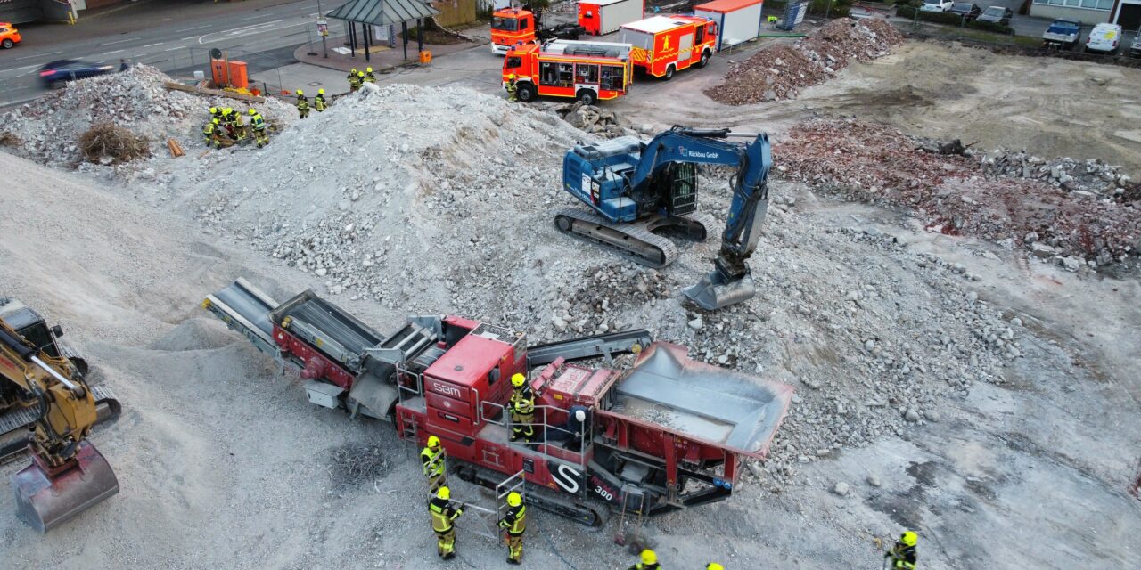(Übungs-)Großalarm auf der Baustelle