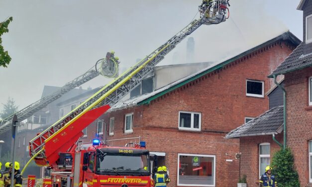 Brand eines Wohn- & Geschäftsgebäudes