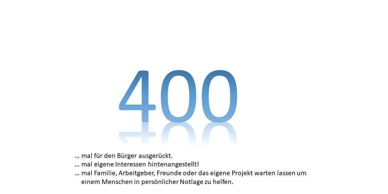 Einsatznummer 400