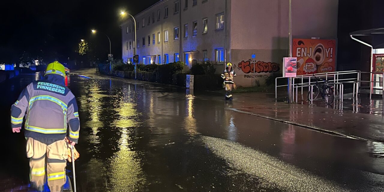 Straße unter Wasser