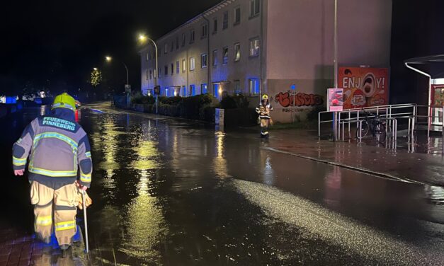 Straße unter Wasser