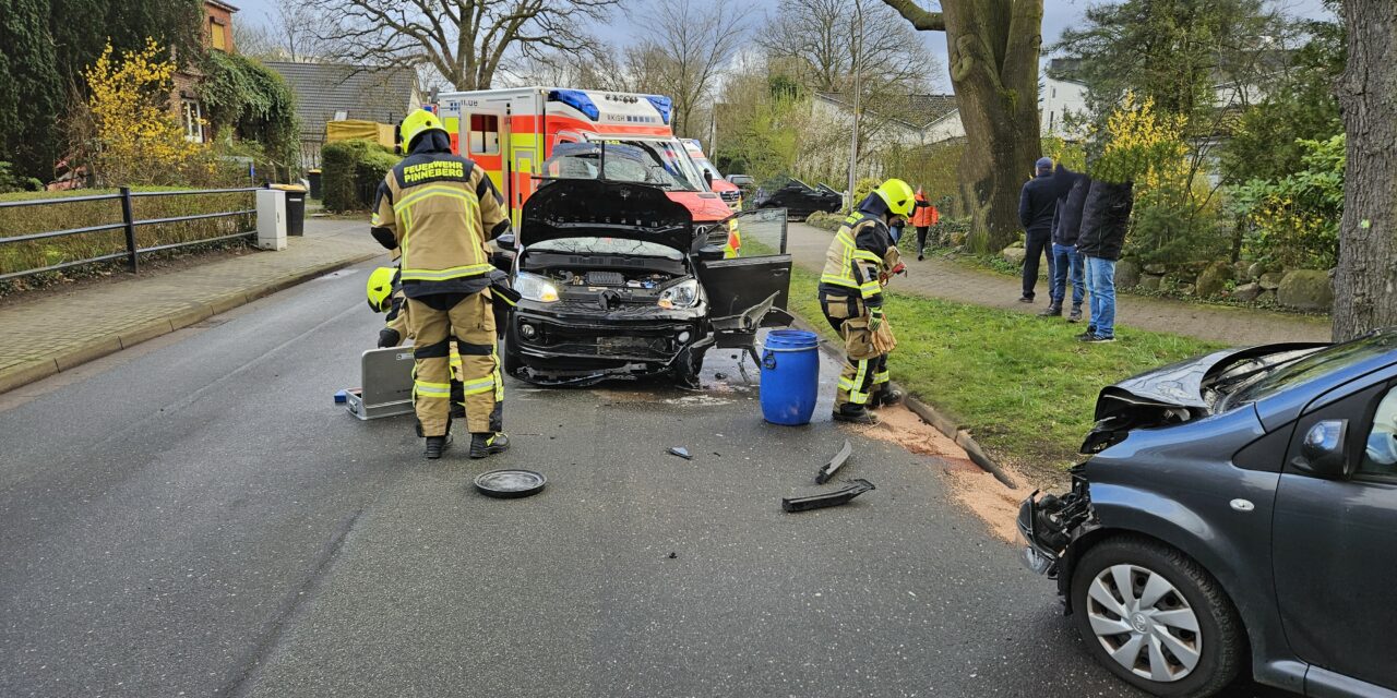 Austretende Betriebsstoffe nach Verkehrsunfall