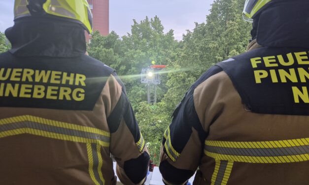 Unterstützung Rettungsdienst mit Drehleiter