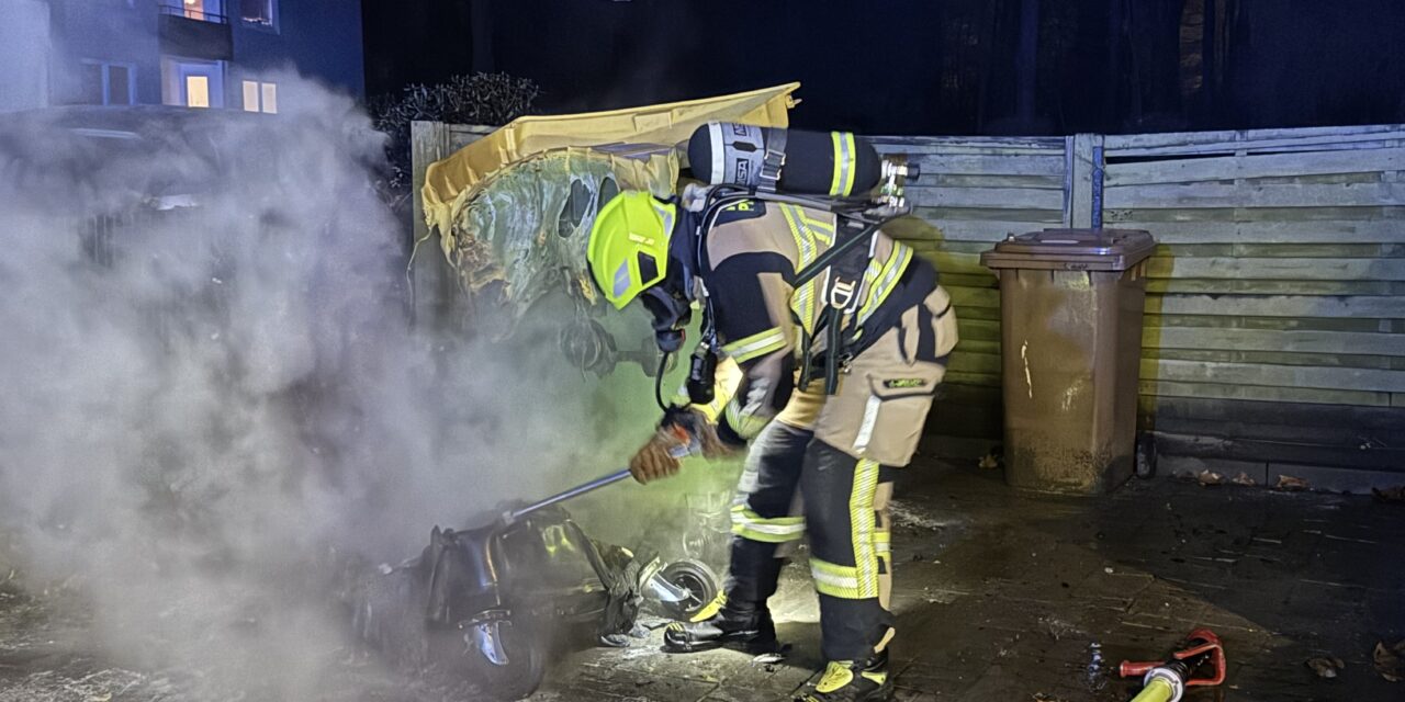 Brennt Müllcontainer